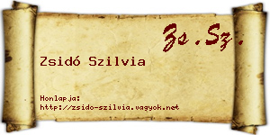 Zsidó Szilvia névjegykártya