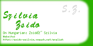 szilvia zsido business card